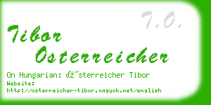 tibor osterreicher business card